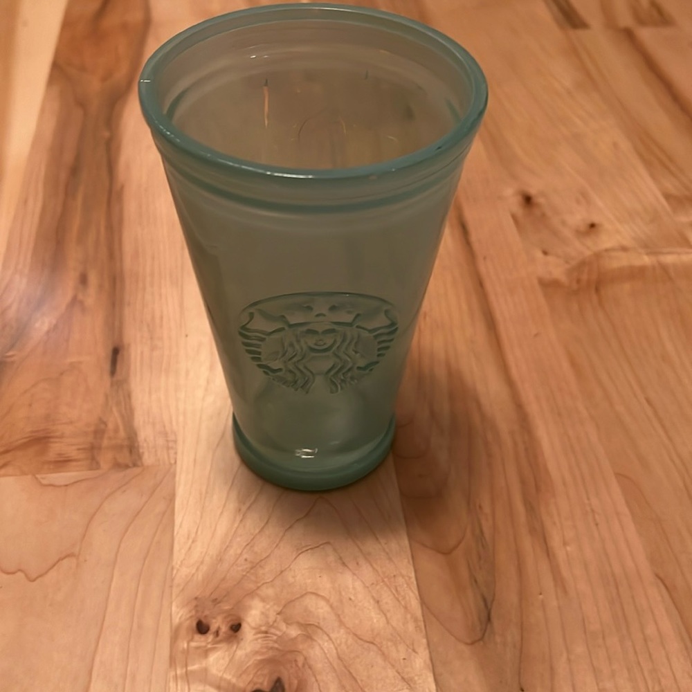 Starbucks Recycled Green Frost Glass